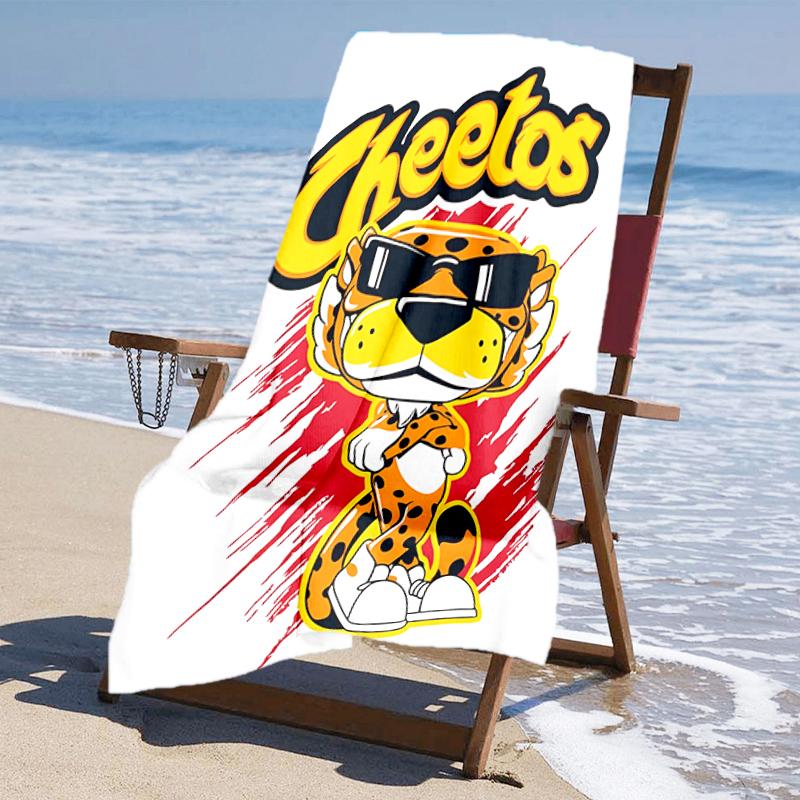 Ultra-Soft Beach Towel with Cheetos Theme,Ideal for Pool - Camping, Diving - Perfect Travel Essential, Vibrant Beach Towel.