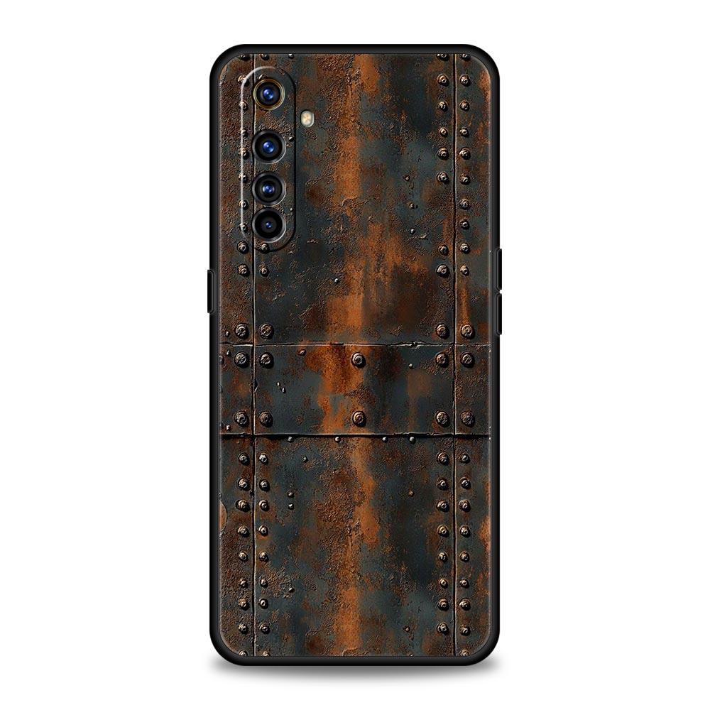 Vintage Industrial Style Rusty Case For Realme C67 C63 C55 C53 C35 C25 C21 GT 2 3 5 6 10 11 12 13 Pro Plus Soft TPU Phone Cover