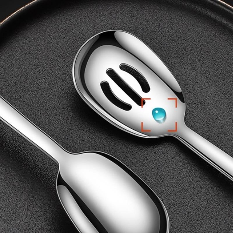 4 Pack Multifunctional Kitchen Utensils Kitchen Serving Spoon 304Stainless Steel Kitchen Cutlery for Kitchen Cooking
