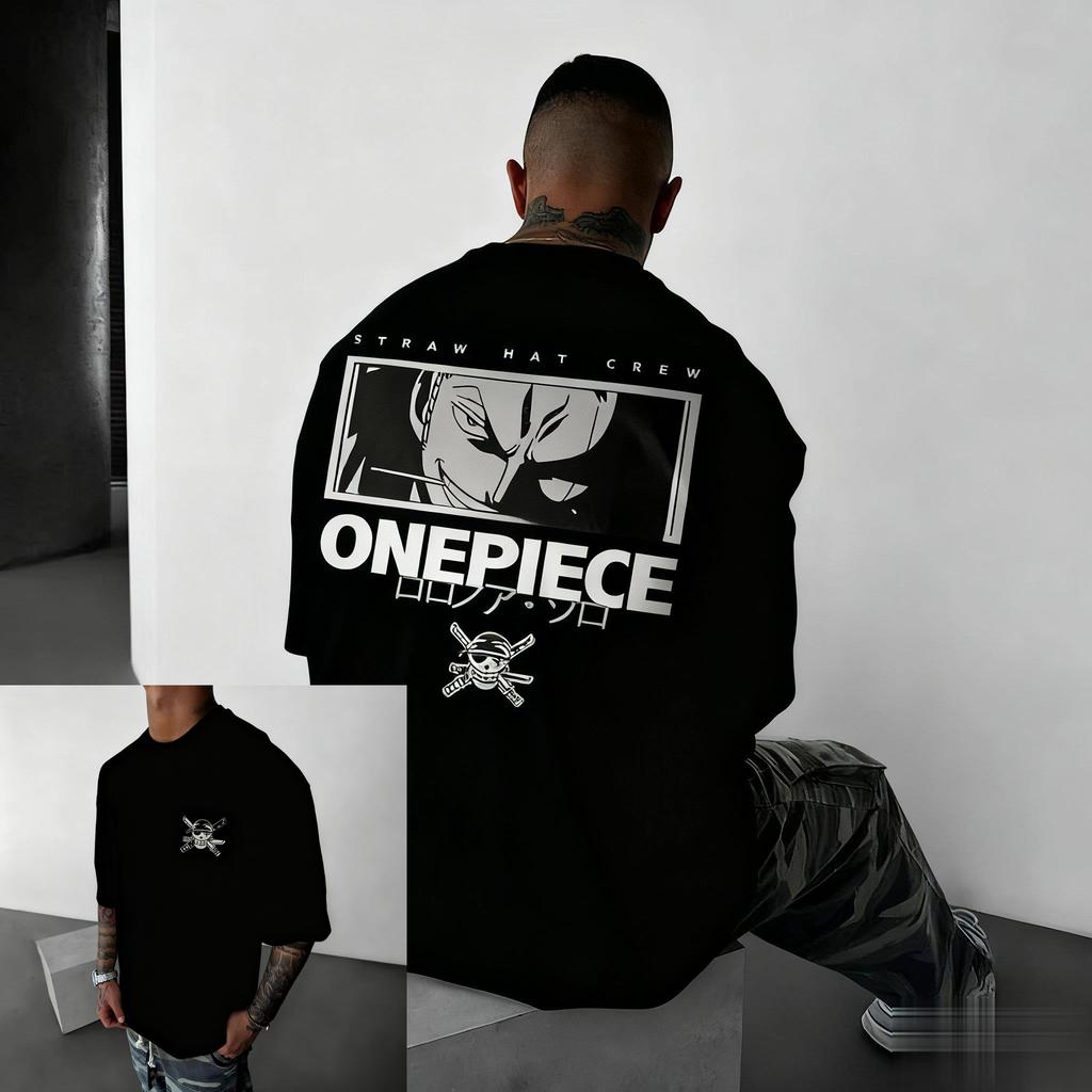 Unisex Zoro Grafik T-Shirt Herren Damen Sommer Neu Kurzarm Tee Streetwear Oversized Lässige Oberteile Y2k Kleidung