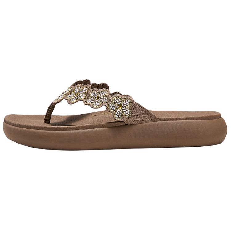 Skechers Sport Comfort Sandals Comfortable Durable Flip Flops Women sandals Mocha 164184-MOC 35