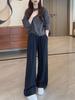 2026 Women's Pink Round Neck Hollow Knit Sweater for Early Autumn and Winter