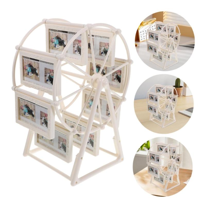 Rotating Ferris Wheel Picture Frame Carousels Picture Frame Desktop Decorations for Home Office Desktop Photo Display