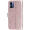 For Motorola Moto G54 5G Wallet PU Leather Phone Case Mandala Flower Imprinted Stand Cover with Strap