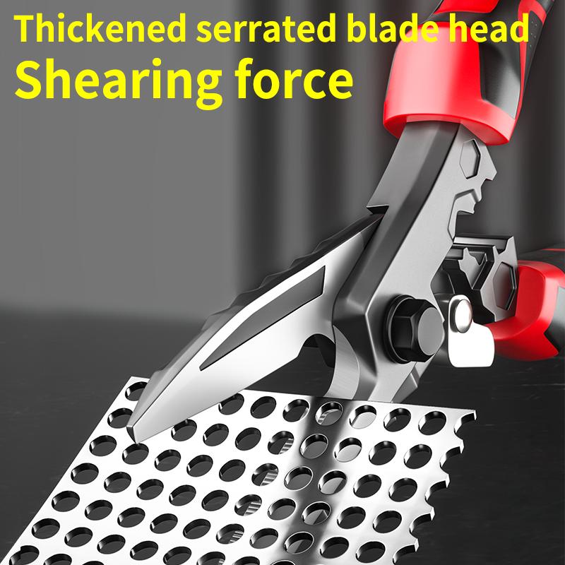 Heavy Duty Multifunctional Electrician Scissors Crimping Wire Cutter with Wrench for Metal Sheet Cable Cutting