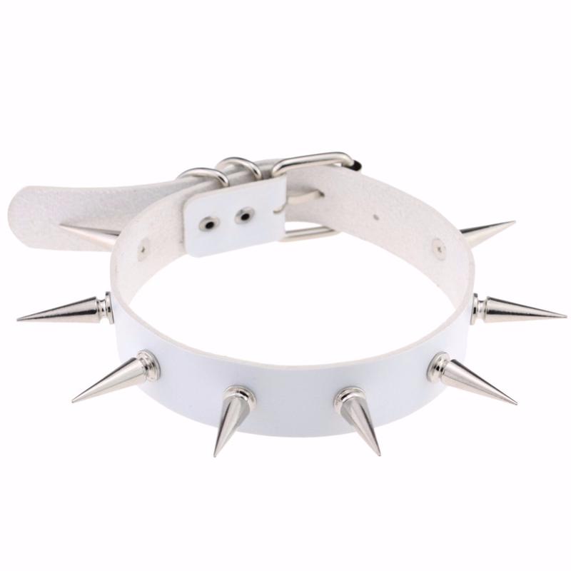 Opaskový golier Spike Choker Women Pu Leather Goth Choker náhrdelník Chocker Gotické šperky