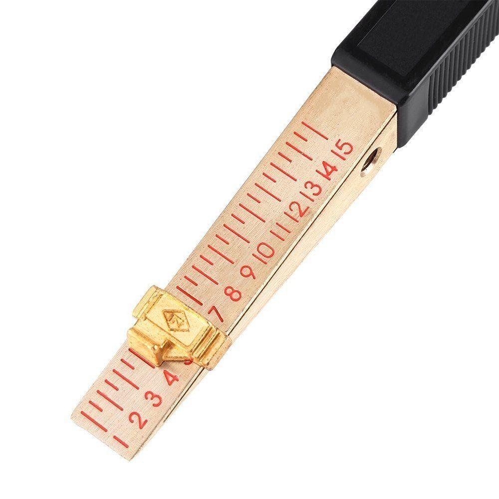 Engineering Copper Cursor Engineer Wedge Shaped Feeler Gauge Detection Ruler Vernier Caliper