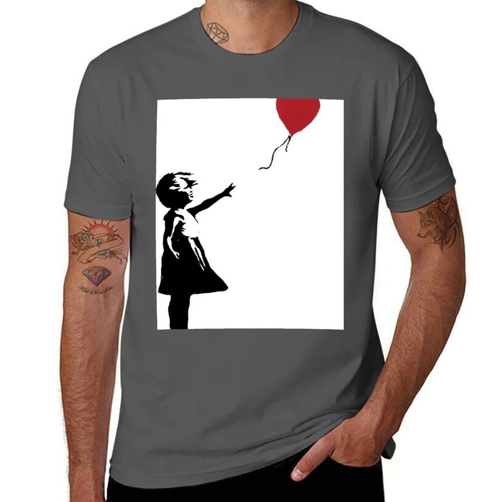 Banksy Girl With Balloon Tshirt T Shirts For Unisex Cotton Soft Tshirt