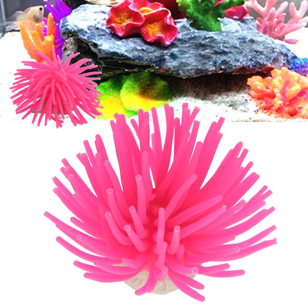 Aquarium Decoration Coral Soft Silicone Products Sea Urchin Artificial Coral Fish Landscaping Decorations