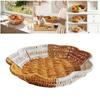 Elegant Double Tone Wicker Style Fruit Tray For Dessert And Snacks Durable PP Materials Holders With Multiple Compartments