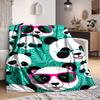 1pc Panda, Sunglasses Blanket Warm, Cozy, And Soft, Suitable for Sofas, Beds, Cars, And Office Use.Perfect for Camping And Travel, Making It a Great G