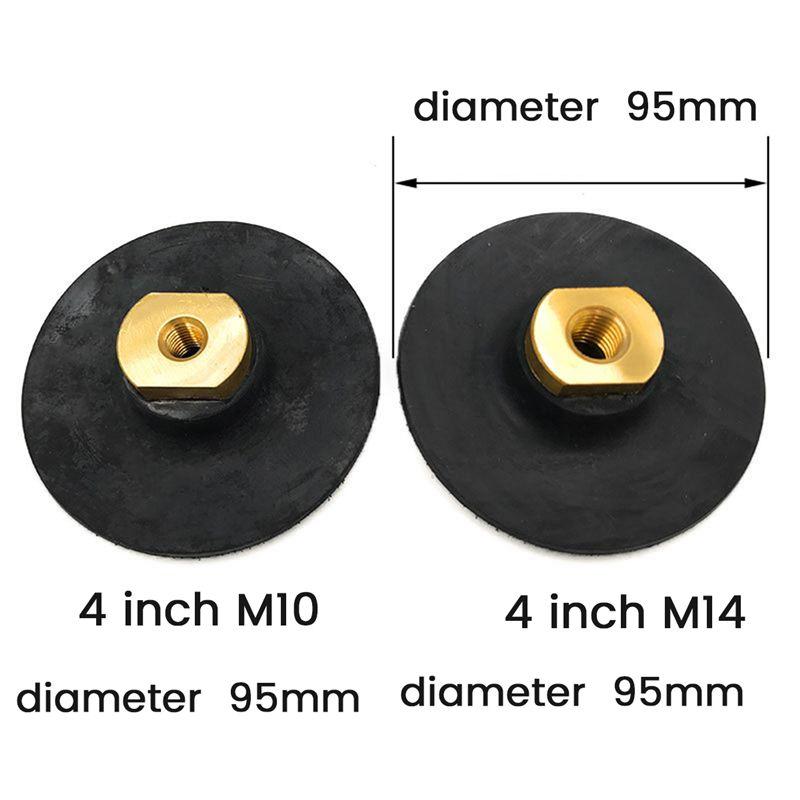 A84E-Rubber Backing Pad Polishing Grinding Disc Holder For Angle Grinder M14 Abrasive Self-Adhesive Grinding Backing Pad 3In Dur
