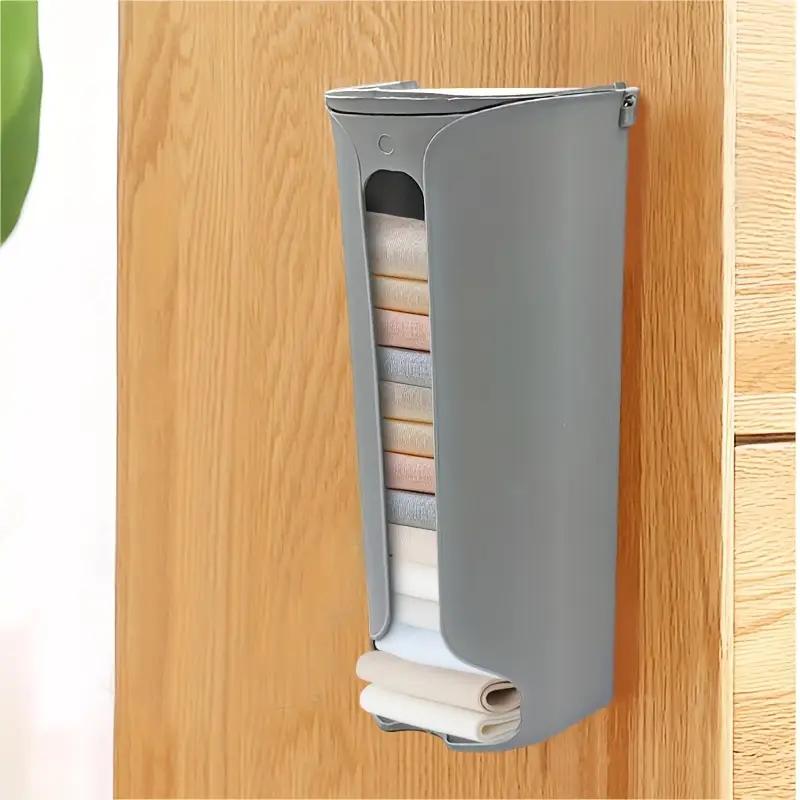 

Настенный ящик для хранения нижнего белья и носков, органайзер для хранения, экономит место, складной подвесной органайзер, гардероб для дома в общежитии 1PCS серый