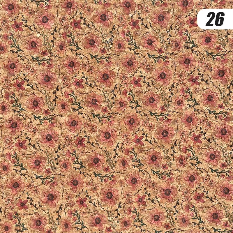 100X135Cm Cortiça Estampada Tecido de Couro de Cortiça Natural Costura DIY Cor Carvalho Tecido Casa Sofá Carro Bolsa Decoração Material Grão de Madeira Artesanato
