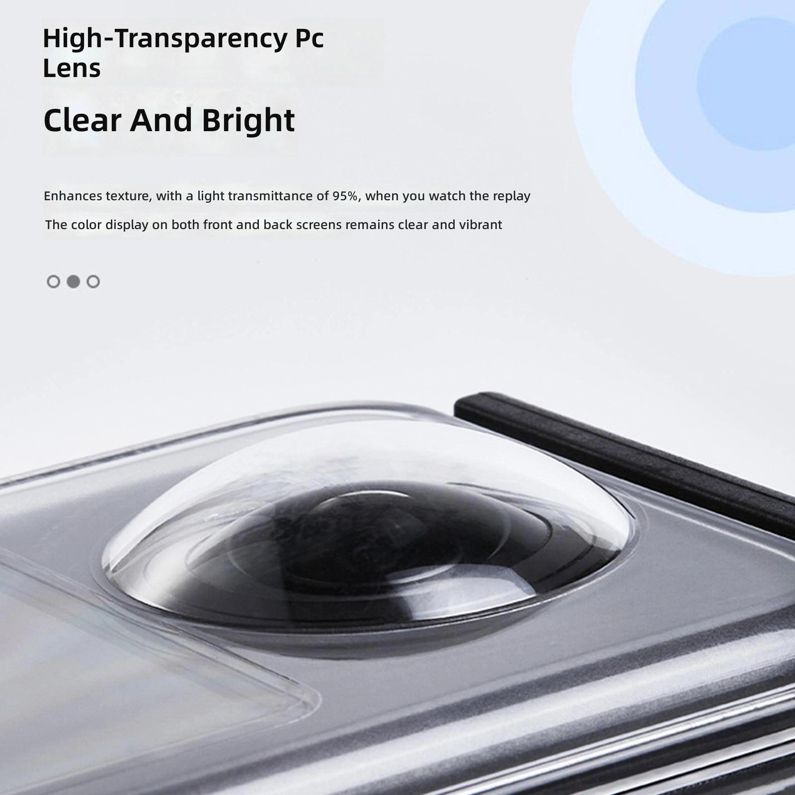 Invisible Dive Case Lens Guard Protective Cover Lens Action Camera Accessories Transparent Dive Case For 360 Camera