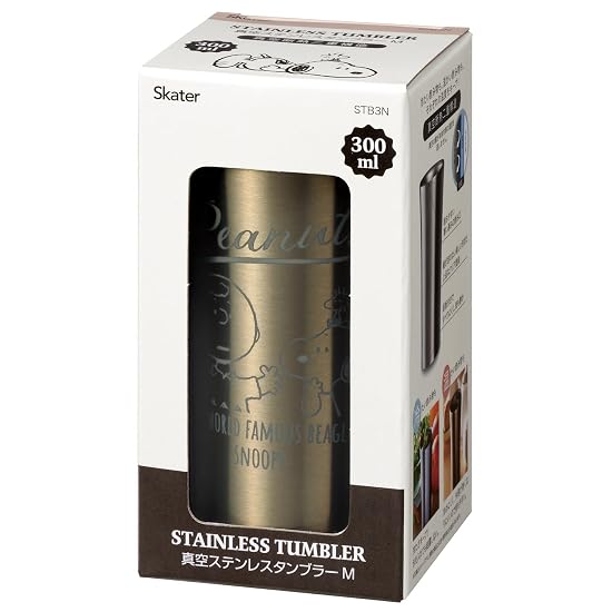 Skater Insulated Stainless Steel Tumbler, 300ml, Mug, Coffee Tumbler, Snoopy 24, STB3N