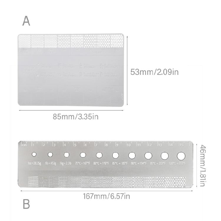 Coffee Powder Grinding Thickness Reference Comparison Card Grinder Grinding Powder Thickness Comparison Scale for Coffee