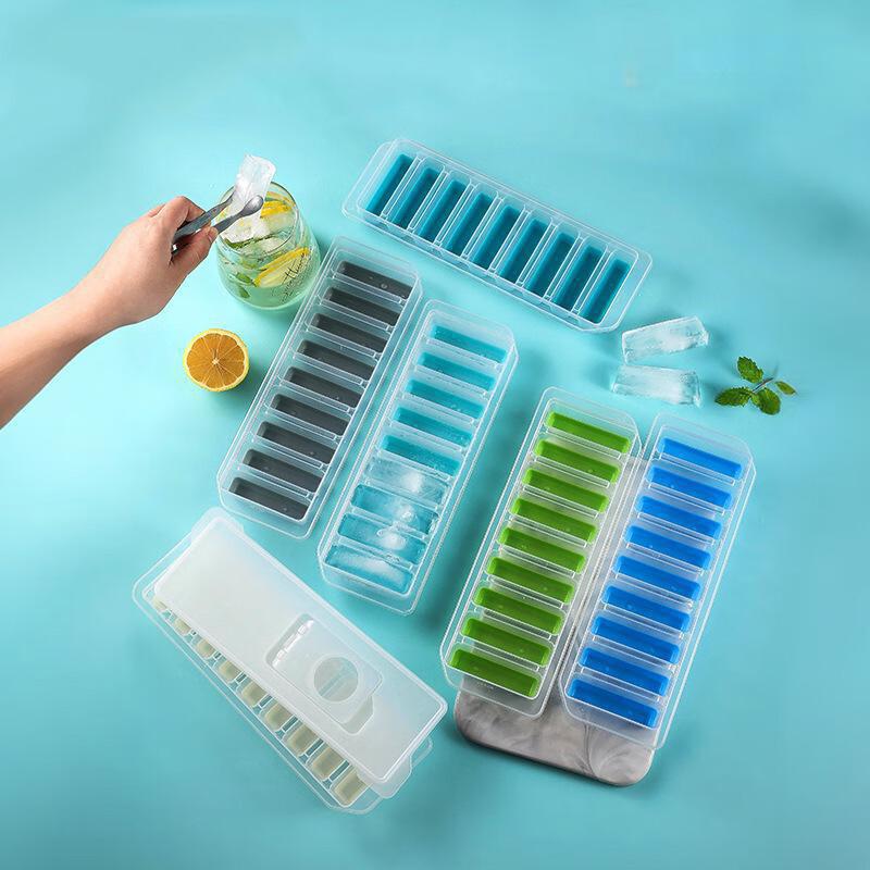 

Pabei Silicone Long Strip Ice Cube Tray with Lid