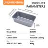 1PC 0.8mm Thickness 9 Inch Heavy Duty Carbon Steel Loaf Pan Nonstick Coating Rectangular Silver Durable Bakeware for Bread