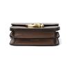 Coach IDOL 21 Gold Logo Logo Chain Magnetic Buckle Closure Flap Cow Leather Messenger Bag Hand Shoulder Bag Small Size Women's Dark Stone Gray
