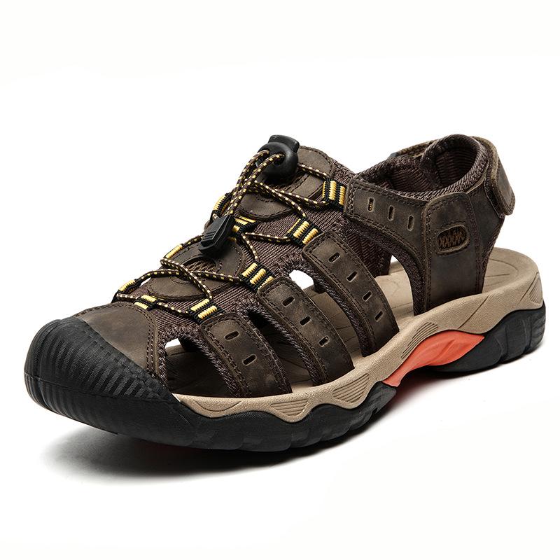 

Men s Plus Size Breathable Leather Outdoor Sandals 44