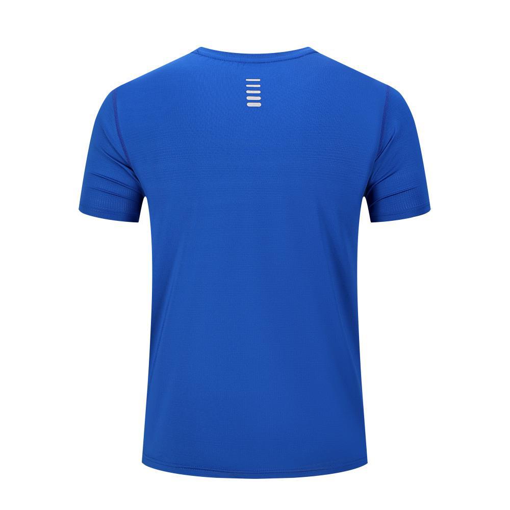Ice Silk Quick-Dry Round Neck Sports T-Shirt for Outdoor, Tennis, Running, Auto Repair, and Advertising with Short Sleeves and Logo Print
