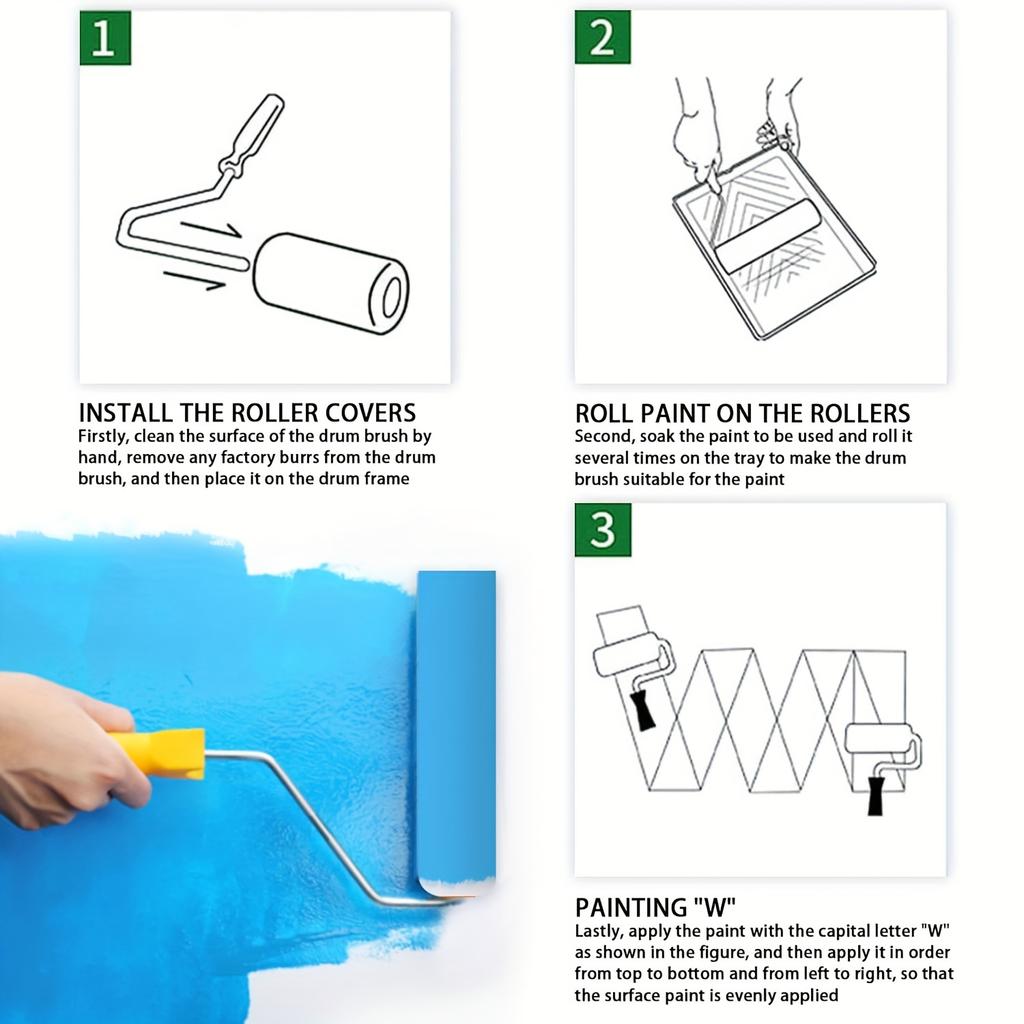 10pcs High Density Foam Coating Roller, Mini 4 Inch Foam Coating Roller for House Painting and Wallpaper Application