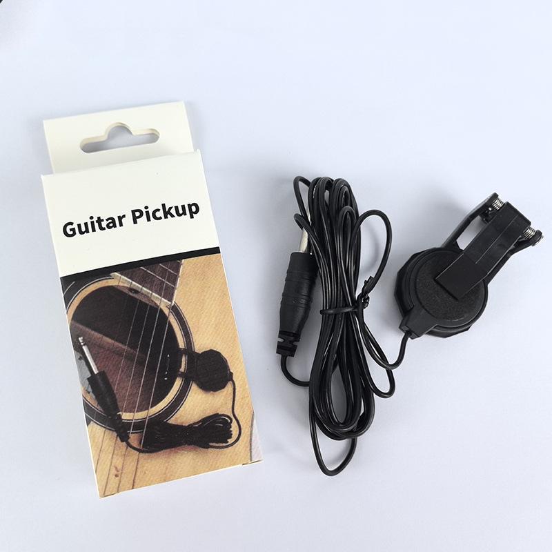 Kusang Clip-On Folk Guitar & Ukulele Pickup with Soundhole Tuner Sticker