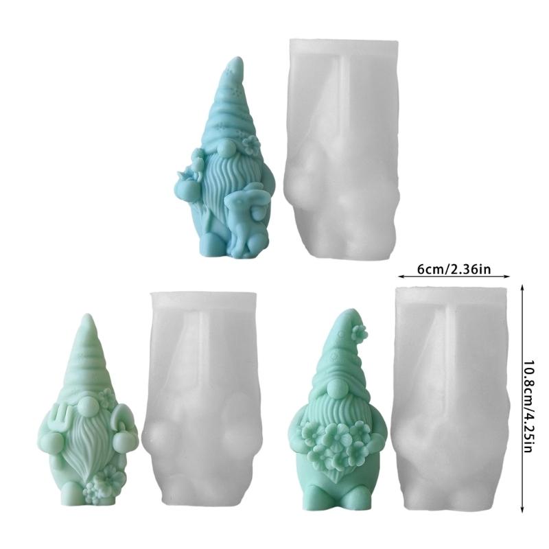 Zwerg-Silikonform zur Kerzenherstellung, 3D-Zwerg-Harz-Bastelformen, Silikonstruktur, geeignet für ästhetische Raumdekorationen