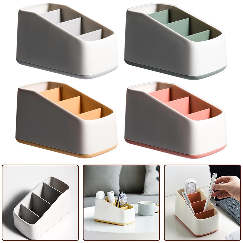 4 Grid Storage Case TV Remote Control Holder Table Desk Variety Of Home Environments Space-saving Design Sturdy And Long-lasting