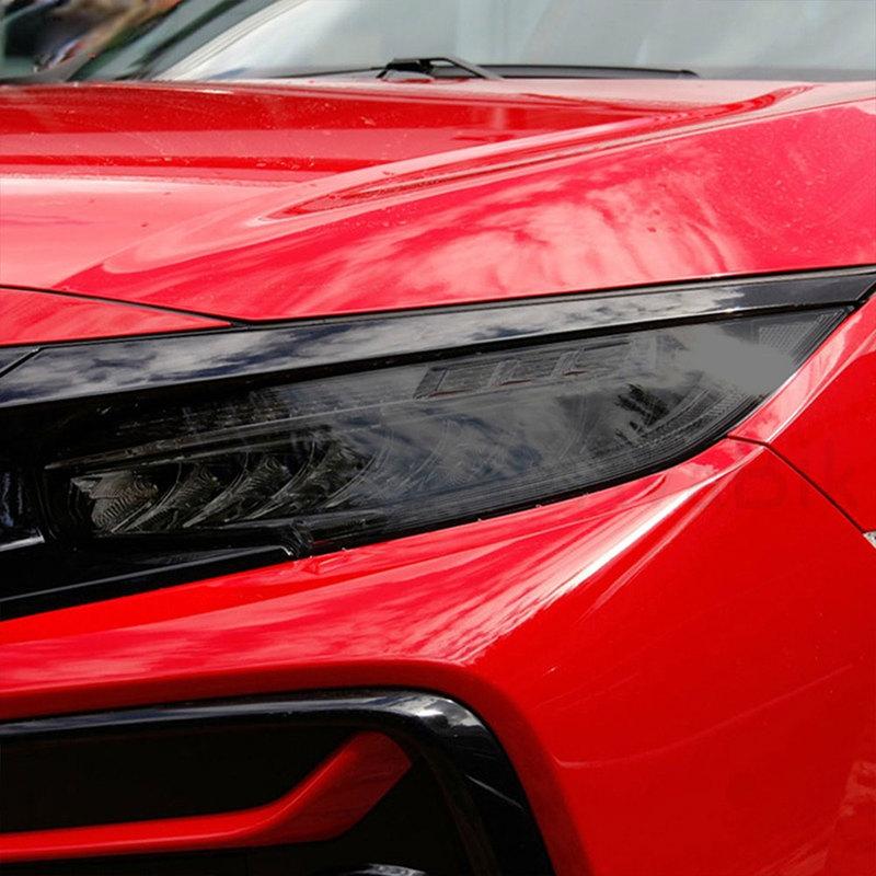 PPFCar Headlight Protective Film Front Light Transparent Smoked Black TPU Sticker for Honda Civic 10th Gen 2016- Accessories