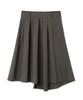 Milo Woman Cutoff Pleated Skirt 2 [Charcoal]