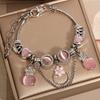 Elegant Luxury Bracelet with Shiny Synthetic Gemstones Crystal Beaded Bracelet Artificial Crystal Wrist Jewelry for Women Daily Party Dating Gift