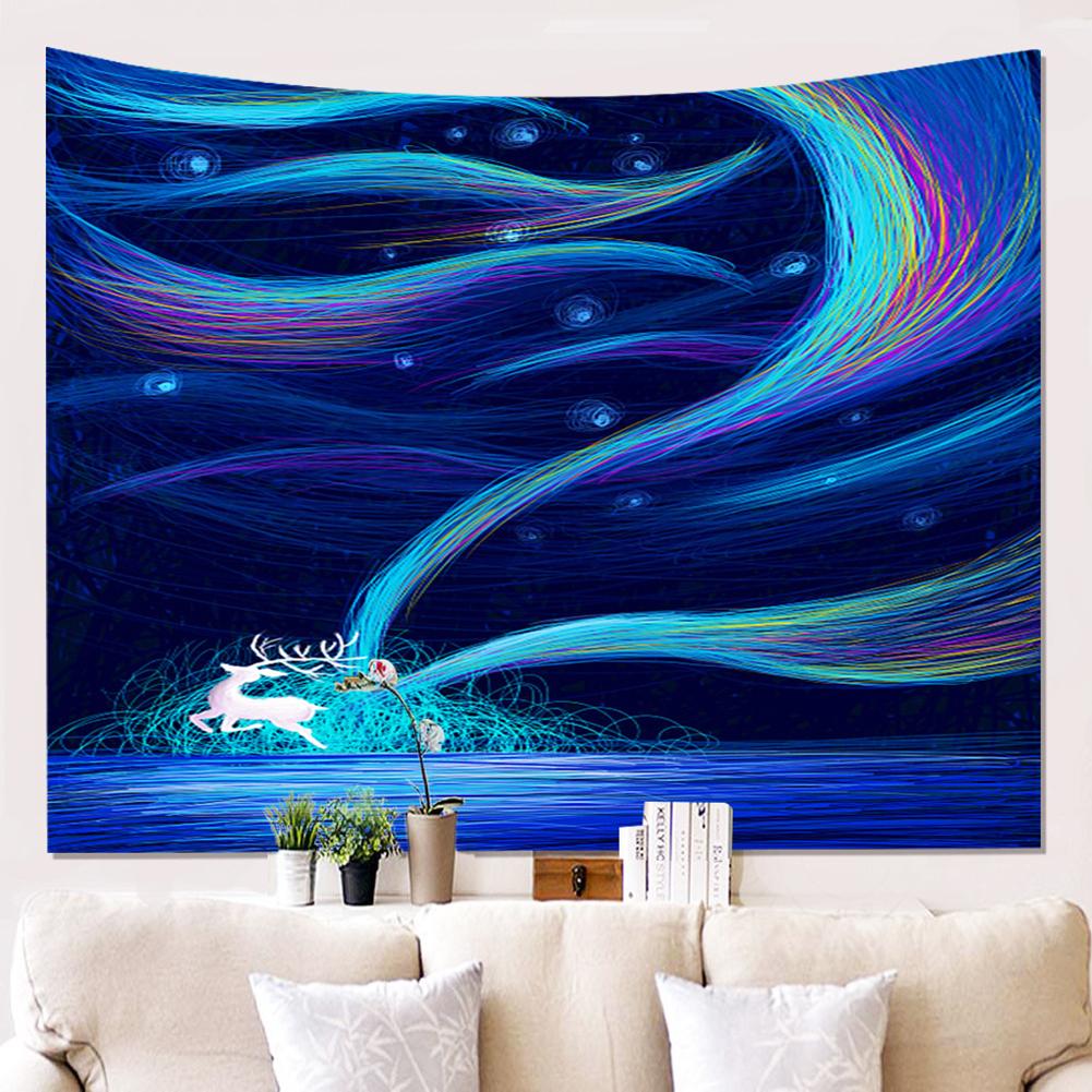 Mysterious Landscape Style Painting Wall Hanging Cloth Rectangle Tapestry Colorful Multipurpose Decoration Blanket 150 X 100 Cm