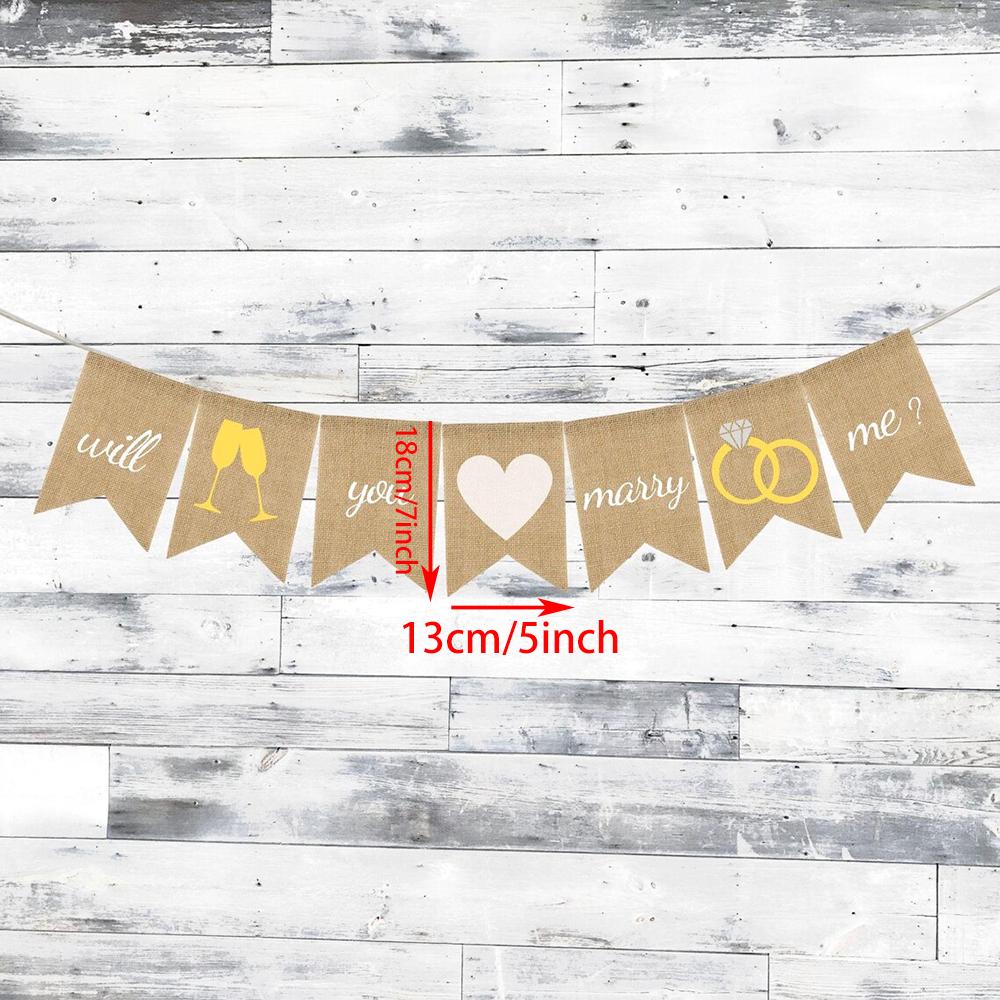 Will you Marry Me Banner Wedding Proposal Reception Decor Engagement Banner Bachelorette Party Decor Backdrop Photo Prop gift