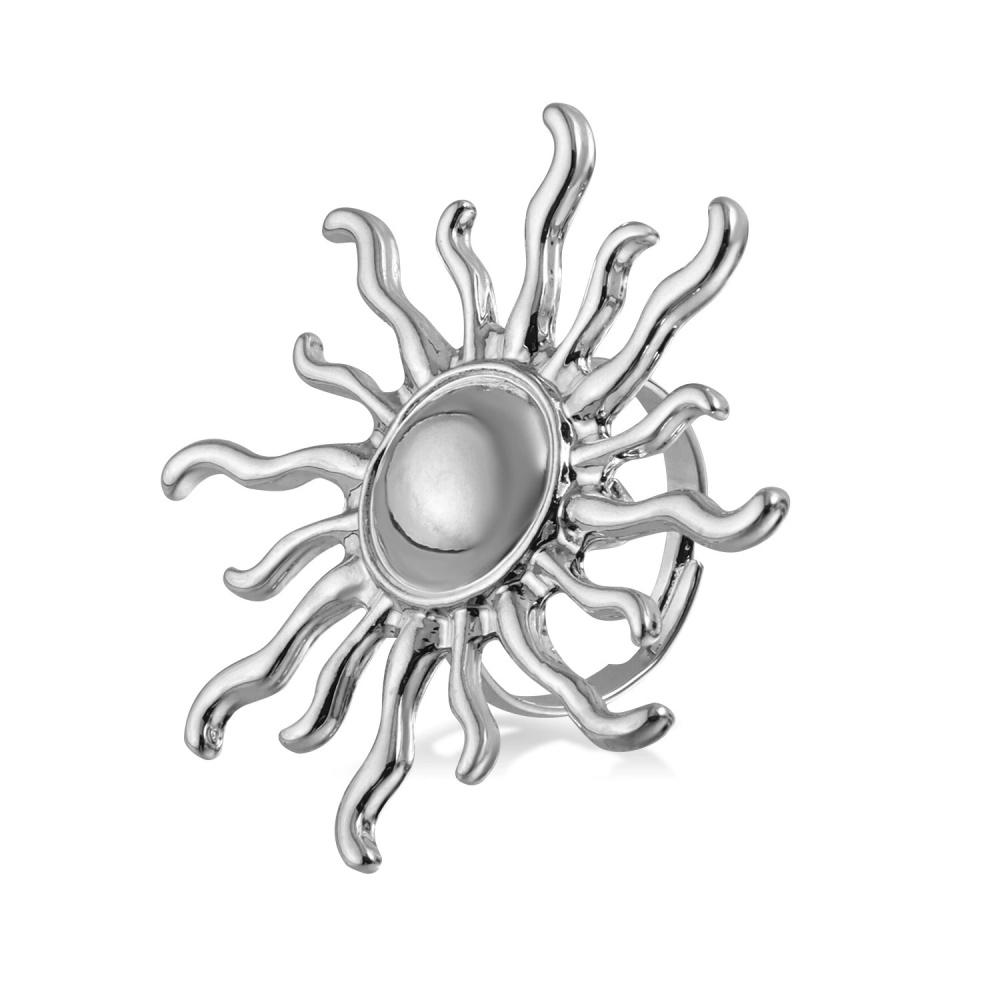 New Fashionable Stainless Steel Titanium Steel Sunflower Ring Non-Fading Luxury Ring Jewelry Accessories from Mainland resizable