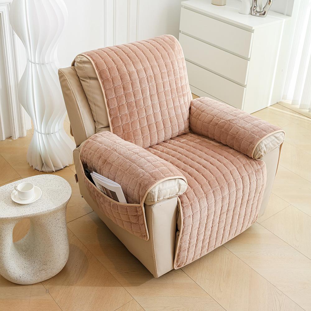 Flannel Chivas First Class Sofa Cushion Cover Cover Cloth Massage Chair Leather Lazy Person Anti Slip Single Seat Cushion