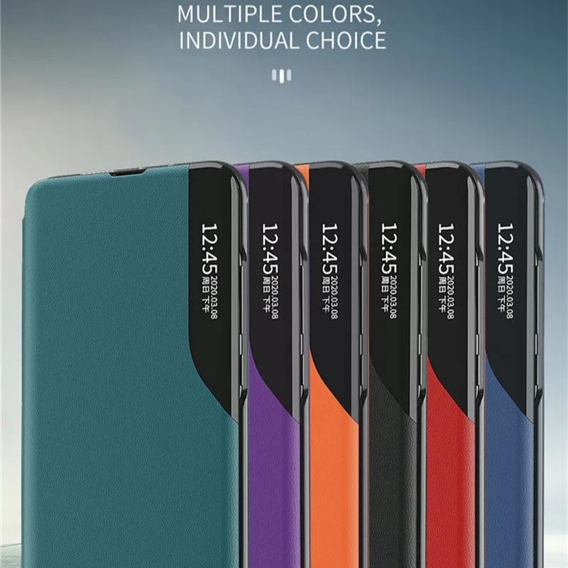 Business Side Smart Window View Magnetic Sle Leather Flip Case For Samsung Galaxy S26 Ultra S25 S24 S23 Plus FE Shockproof Cover