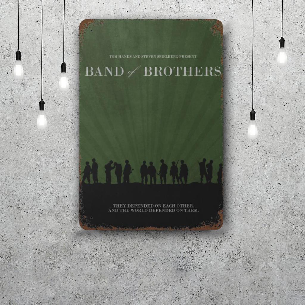 Band of Brothers Classic Poster Rusty Metal Plaque Retro Decorative Plate Bar Man Cave Garage Club Metal Sign Wall Decoration