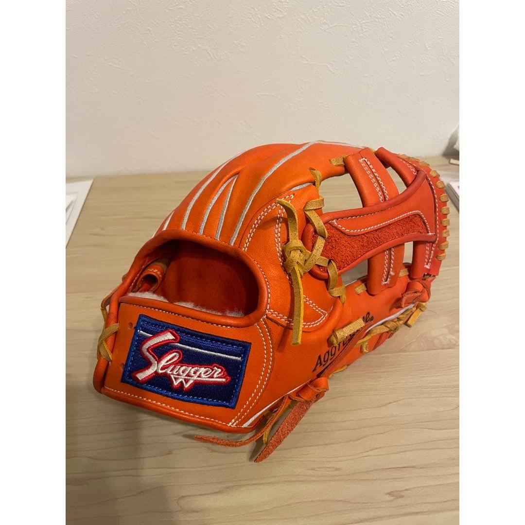 Used Kubota Slugger Softball Gloves KSN-24PS F Orange