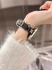 Punk Style Apple Watch Series 9/8/7/6/5/SE Compatible Leather Strap, Suitable for 40/41/44/45mm Women's Strap