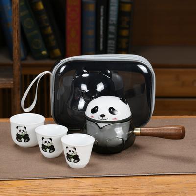 Panda Ceramic Tea Set Outdoor Portable Travel Tea Set Three Cups Express Portable Set Business Creative Portable