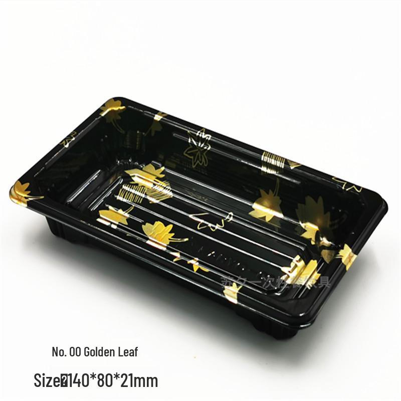 Sushi Box Set: No. 0 Disposable Plastic High Lid Tray for Japanese Takeaway - Available in 2, 3, or 4-piece Gunkan, 50 Sets
