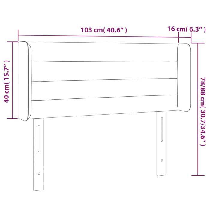 VidaXL LED Headboard Bedroom Furniture Single Bed Accessory Headboard Bed Frame Interior Pink 3123423