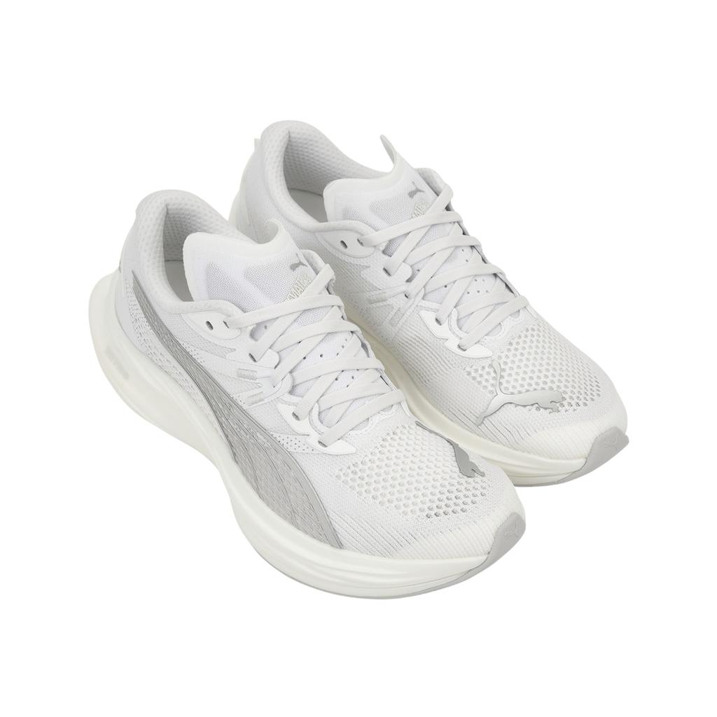 Puma Deviate Nitro 3 Blanco Pluma Gris Zapatillas Hombre Plata 309707-10