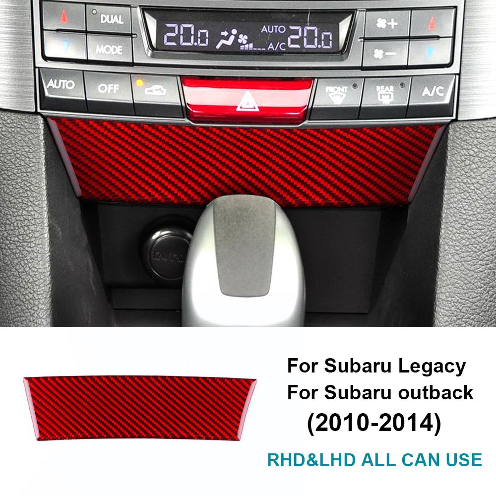 Prawdziwa miękka naklejka z włókna węglowego do Subaru Legacy Outback 2010 2011 2012 2013 2014 LHD RHD panel zapalniczki samochodowej