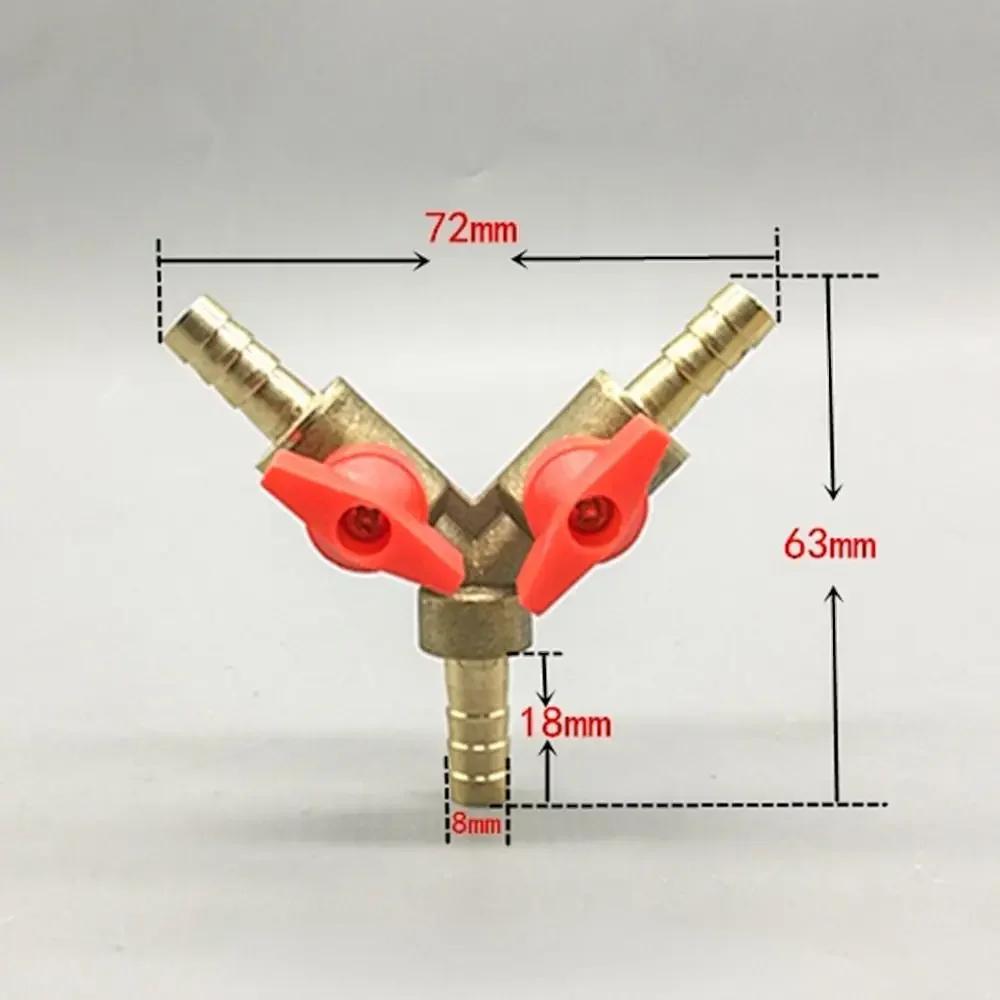8mm 10mm 12mm Pro palivo plyn vodu olej vzduch T-kus kulový ventil adaptér potrubní tvarovka konektor hadicová tryska tří 3cestný