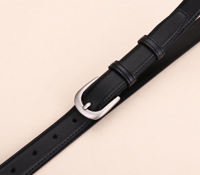 2024 Women's High-End Cowhide Pin Buckle Belt for Business and Formal Wear