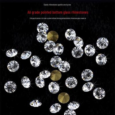 Diamond White Glass Pointed Rhinestone for DIY Nail Art Decoration Imitation Czech