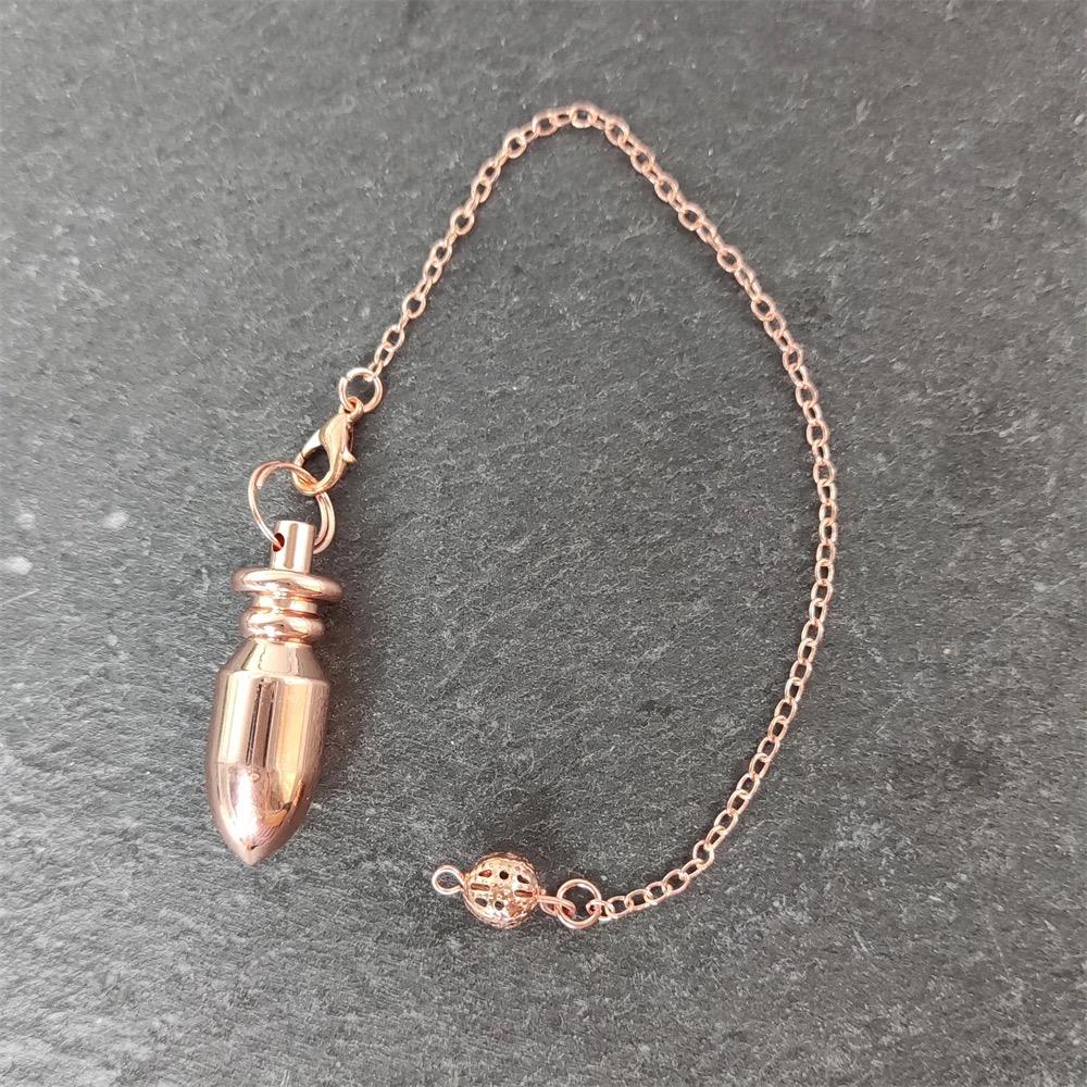 Cone 100% Copper Brass Metal Pendant Pendulum for Divination Dowsing Reiki Healing Egyptian Isis Pendulos Professional A001